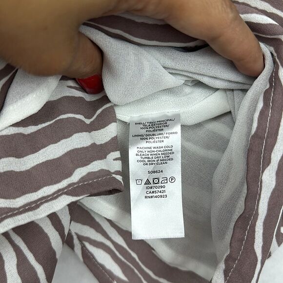 Loft Zebra Print Tie Back Shell Sz XS - Picture 10 of 12